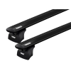 Thule 753 WingBar Rapid System Black 2 Bar Roof Rack for Ssangyong Tivoli 5dr SUV with Flush Roof Rail (2015 onwards) - Flush Rail Mount