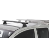 Rhino Rack JA8806 Vortex RLT600 Ditch Mount Black 1 Bar Roof Rack (Front) for Mitsubishi Triton MQ-MR Extra Cab Ute with Bare Roof (2015 onwards) - Factory Point Mount