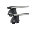 Rhino Rack JA1786 Vortex 2500 Silver 2 Bar Roof Rack for DAEWOO Matiz 5dr Hatch with Bare Roof (1999 to 2004)
