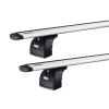 Thule 753 WingBar Rapid System Silver 2 Bar Roof Rack for Isuzu MU-X LS-T 5dr SUV with Flush Roof Rail (2013 to 2021) - Flush Rail Mount