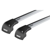 Thule 9592 WingBar Edge Rapid System Silver 2 Bar Roof Rack for Porsche Macan 5dr SUV with Flush Roof Rail (2014 onwards) - Flush Rail Mount