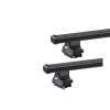 Thule 754 SquareBar Evo Black 2 Bar Roof Rack for Daihatsu Sirion 5dr Hatch with Bare Roof (2005 to 2012) - Clamp Mount