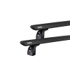 Thule 751 WingBar Evo Black 2 Bar Roof Rack for Daewoo Cielo 4dr Sedan with Bare Roof (1995 to 1998) - Factory Point Mount