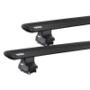 Thule 754 WingBar Rapid System Black 2 Bar Roof Rack for Chrysler Voyager 5dr Wagon with Bare Roof (1996 to 2000) - Clamp Mount