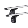 Thule 751 WingBar Evo Silver 2 Bar Roof Rack for Peugeot Boxer III 4dr MWB Low Roof with Factory Mounting Point (2006 to 2014) - Factory Point Mount