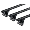 CRUZ Cargo Black 3 Bar Roof Rack for Land Rover Range Rover Series 1 5dr SUV with Rain Gutter (1970 to 1995) - Gutter Mount