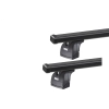 Thule 753 SquareBar Evo Black 2 Bar Roof Rack for Great Wall X240 5dr SUV with Bare Roof (2011 to 2016) - Factory Point Mount
