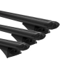 Rhino Rack JC-03658 Vortex RX300L Black 3 Bar Roof Rack for Land Rover Defender 130 Gen2 5dr SUV with Factory Fitted Track (2023 onwards) - Factory Point Mount