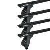 Rhino Rack JC-05070 Sportz RL150 Black 4 Bar Roof Rack for Land Rover Range Rover 5dr SUV with Rain Gutter (1972 to 1995) - Gutter Mount