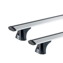 CRUZ Airo Silver 2 Bar Roof Rack for Subaru Impreza GH 5dr Hatch with Bare Roof (2007 to 2011) - Factory Point Mount