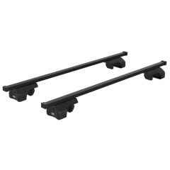 CRUZ Euro Black 2 Bar Roof Rack for Volvo XC70 5dr Wagon with Raised Roof Rail (2007 to 2016) - Raised Rail Mount