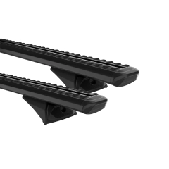 Rhino Rack JC-04064 Sportz RX300L Ditch Mount Black 2 Bar Roof Rack for Mitsubishi Lancer Evo X 4dr Sedan with Bare Roof (2007 to 2015) - Factory Point Mount