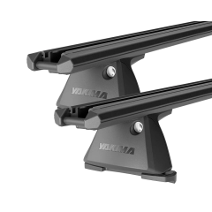 Yakima TrimHD BaseLine Black 2 Bar Roof Rack for GMC Sierra 2500HD Double Cab 4dr Ute with Bare Roof (2019 onwards) - Clamp Mount