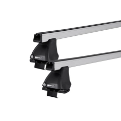 Rhino Rack JA8134 Heavy Duty 2500 Silver 2 Bar Roof Rack for GMC Sierra 1500 4dr Crew Cab with Bare Roof (2019 onwards)