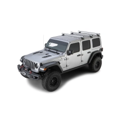 Rhino Rack JB0883 - Heavy Duty RCL Silver 3 Bar Rhino-Rack Backbone Roof Rack for JEEP Wrangler 5dr SUV from 2019