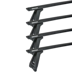 Rhino Rack JC-05072 Sportz RL210 Black 4 Bar Roof Rack for Mitsubishi L300 4dr MWB/LWB Low Roof with Rain Gutter (1980 to 2013) - Gutter Mount