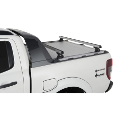 Rhino Rack JA6219 - Heavy Duty RLT600 Silver 2 Bar Roof Rack for FORD Ranger 4dr 4dr Ute from 2012