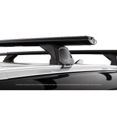 Rhino Rack JC-01998 Vortex RX200 Black 2 Bar Roof Rack for Mitsubishi Triton MV (GSR) 4dr Ute with Flush Roof Rail (2024 onwards) - Flush Rail Mount