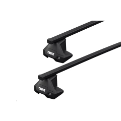 Thule SquareBar Evo Black 2 Bar Roof Rack for DAIHATSU Sirion 5dr Hatch with Bare Roof (2018 onwards)