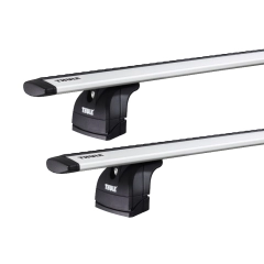 Thule 753 WingBar Rapid System Silver 2 Bar Roof Rack for Alfa Romeo Stelvio 5dr SUV with Flush Roof Rail (2017 onwards) - Flush Rail Mount