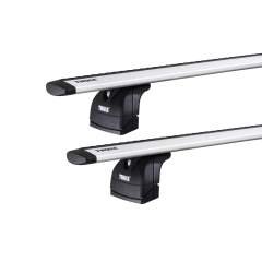Thule 753 WingBar Evo Silver 2 Bar Roof Rack for Daihatsu Terios J100 5dr SUV with Flush Roof Rail (1997 to 2005) - Flush Rail Mount