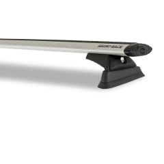 Rhino Rack JA9925 Vortex RCL Ditch Mount Silver 2 Bar Roof Rack for Mitsubishi Lancer Evo X 4dr Sedan with Bare Roof (2007 to 2015) - Factory Point Mount