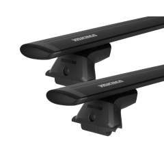 Yakima JetStream Thru bar Black 2 Bar Roof Rack for MITSUBISHI ASX 5dr SUV with Factory Mounting Point (2010 to 2019)