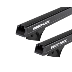 Rhino Rack JC-02855 Heavy Duty RX300L Black 2 Bar Roof Rack for Land Rover Discovery 5dr SUV with Factory Fitted Track (2005 to 2017) - Factory Point Mount