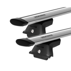 Yakima JetStream Thru bar Silver 2 Bar Roof Rack for MITSUBISHI ASX 5dr SUV with Factory Mounting Point (2010 to 2019)