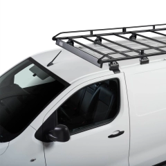 CRUZ Black Evo Steel Tradie for Ssangyong Korando 5dr SUV with Rain Gutter (1988 to 1996) - Gutter Mount