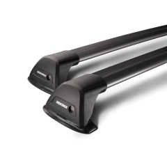 Yakima Aero FlushBar Black 2 Bar Roof Rack for DAEWOO Cielo 4dr Sedan with Factory Mounting Point (1995 to 1998)