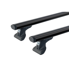CRUZ Cargo Black 2 Bar Roof Rack for Volkswagen Multivan T4 4dr SWB Low Roof with Bare Roof (1991 to 2003) - Clamp Mount