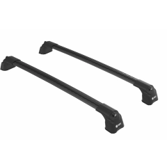 Turtle AIR3 Black 2 Bar for Mitsubishi Triton MQ-MR 4dr Ute with Bare Roof (2015 onwards)