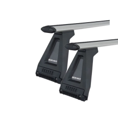 Rhino Rack JA2623 Vortex RL210 Silver 2 Bar Roof Rack for MITSUBISHI Delica 4dr Hi Roof with Rain Gutter (1994 to 2007)