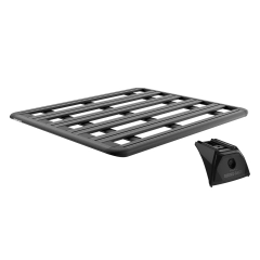 Rhino Rack JC-03550 Pioneer 6 Platform (1300mm x 1240mm) with RX300L-RX300H legs for Land Rover Defender 90 Gen2 3dr SUV with Factory Fitted Track (2020 onwards) - Factory Point Mount