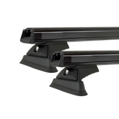 Rhino Rack JB0072 Heavy Duty RCL Trackmount Black 2 Bar Roof Rack for VOLVO 740-760 5dr Wagon with Bare Roof (1983 to 1991)
