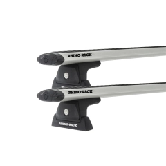 Rhino Rack JA7942 Vortex RLT600 Ditch Mount Silver 2 Bar Roof Rack for DODGE RAM 4dr Ute with Bare Roof (2009 to 2018)