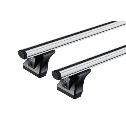 CRUZ Cargo Silver 2 Bar Roof Rack for Volkswagen Multivan T4 4dr SWB Low Roof with Bare Roof (1991 to 2003) - Clamp Mount