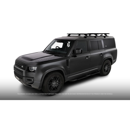 Rhino Rack JC-01927 Reconn-Deck 3 Bar Roof Rack System for Land Rover Defender 90 Gen2 3dr SUV with Factory Fitted Track (2020 onwards) - Custom Point Mount