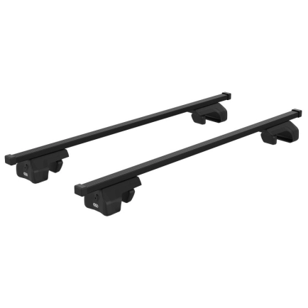 CRUZ Euro Black 2 Bar Roof Rack for Volvo XC70 5dr Wagon with Raised Roof Rail (2003 to 2007) - Raised Rail Mount