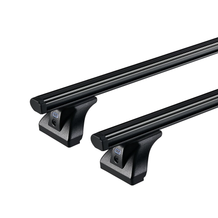 CRUZ Cargo Black 2 Bar Roof Rack for Tata Sumo 5dr SUV with Rain Gutter (1994 onwards) - Gutter Mount