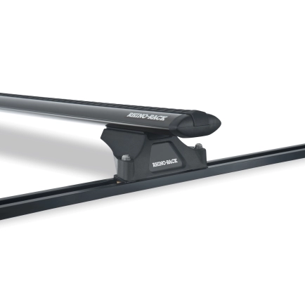 Rhino Rack JA2549 Vortex RLTP Trackmount Black 2 Bar Roof Rack for Land Rover Discovery 5dr SUV with Bare Roof (2005 to 2017) - Track Mount