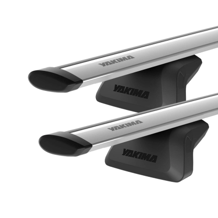 Yakima JetStream Silver 2 Bar Roof Rack for Land Rover Range Rover Velar Series 1 5dr SUV with Flush Roof Rail (2017 onwards) - Flush Rail Mount