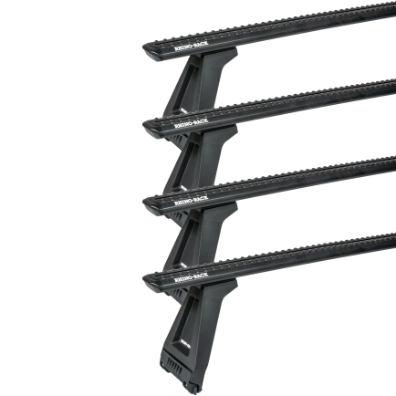 Rhino Rack JC-05072 Sportz RL210 Black 4 Bar Roof Rack for Mitsubishi L300 4dr MWB/LWB Low Roof with Rain Gutter (1980 to 2013) - Gutter Mount