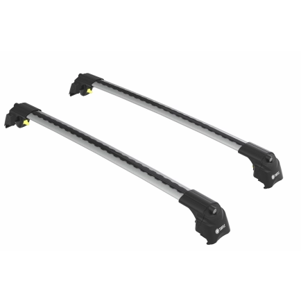 Turtle Air2 Silver 2 Bar for Volvo V60 5dr Wagon with Flush Roof Rail (2010 to 2018)