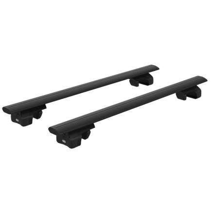 CRUZ Airo Black 2 Bar Roof Rack for Mazda 5 5dr Van with Raised Roof Rail (2004 onwards) - Raised Rail Mount