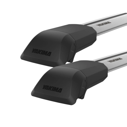 Yakima JetStream FX Silver 2 Bar Roof Rack for Land Rover Discovery Series 3 & 4 5dr SUV with Bare Roof (2005 to 2017) - Factory Point Mount