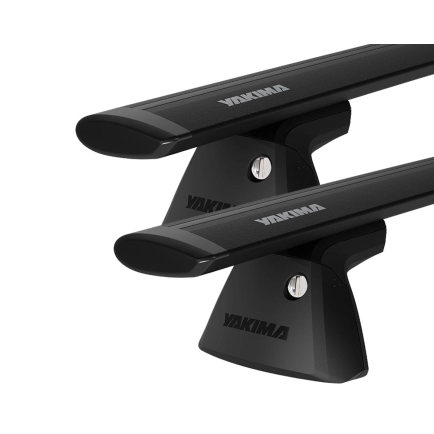 Yakima JetStream Thru bar Black 2 Bar Roof Rack for RAM 1500 Crew Cab DS/Classic 4dr Ute with Bare Roof (2013 onwards)