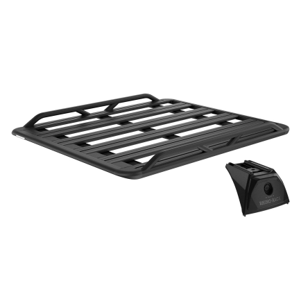 Rhino Rack JC-03726 Pioneer 6 Tradie  (1500mm x 1380mm) with RX300H Legs for Land Rover Discovery 5dr SUV with Factory Fitted Track (2005 to 2017) - Factory Point Mount