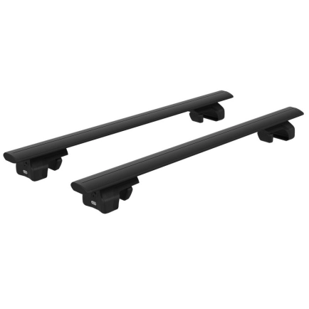 CRUZ Airo Black 2 Bar Roof Rack for MG 5 MK II 5dr Wagon with Raised Roof Rail (2020 onwards) - Raised Rail Mount
